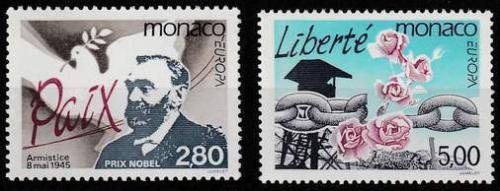 Poštové známky Monako 1995 Európa CEPT, mír a svoboda Mi# 2230-31 Kat 5€