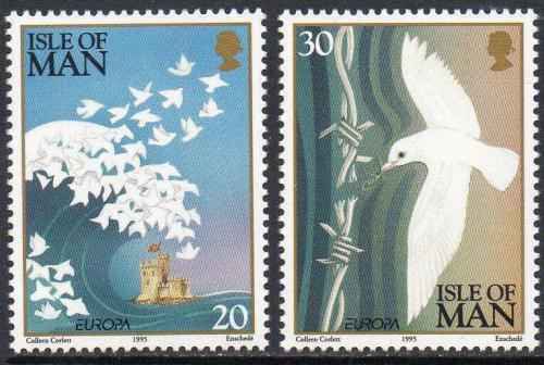 Poštové známky Ostrov Man 1995 Európa CEPT, mír a svoboda Mi# 627-28