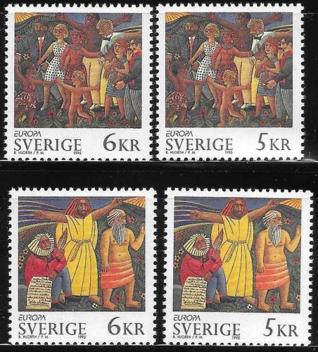 Poštové známky Švédsko 1995 Európa CEPT, mír a svoboda Mi# 1874-77 Kat 5.50€