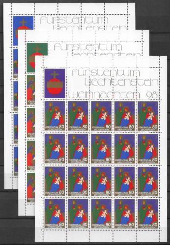 Poštové známky Lichtenštajnsko 1981 Vianoce Mi# 788-90 Kat 56€