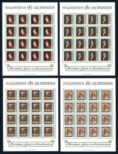 Poštové známky Lichtenštajnsko 1981 Umenie, slavní hosté Mi# 784-87 Kat 80€