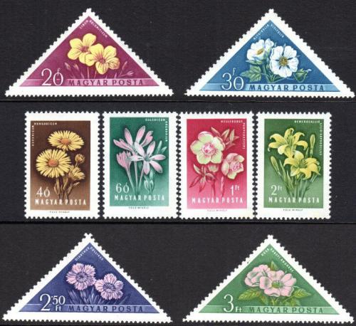 Poštové známky Maïarsko 1958 Kvety Mi# 1534-41 Kat 10€