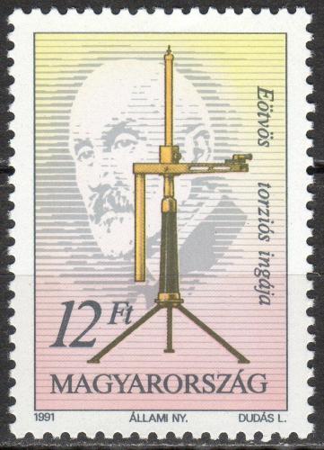 Poštová známka Maïarsko 1991 Lóránd Eötvös, fyzik Mi# 4124