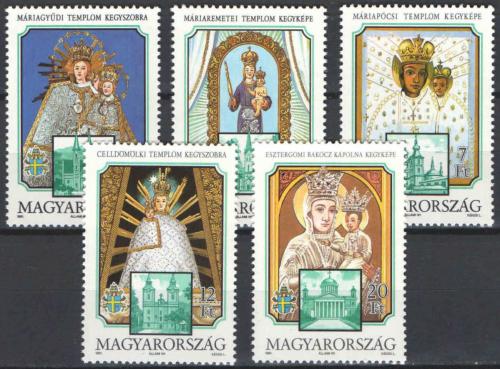 Poštové známky Maïarsko 1991 Panna Marie Mi# 4143-47