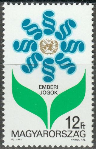 Poštová známka Maïarsko 1991 Deklarace lidských práv, 42. výroèie Mi# 4172