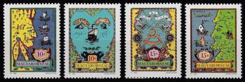 Poštové známky Maïarsko 1992 Objevení Ameriky, EXPO Mi# 4190-93