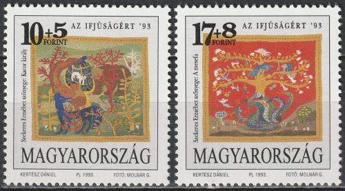 Poštové známky Maïarsko 1993 Pohádkové postavy, Erzsébet Szekeres Mi# 4238-39