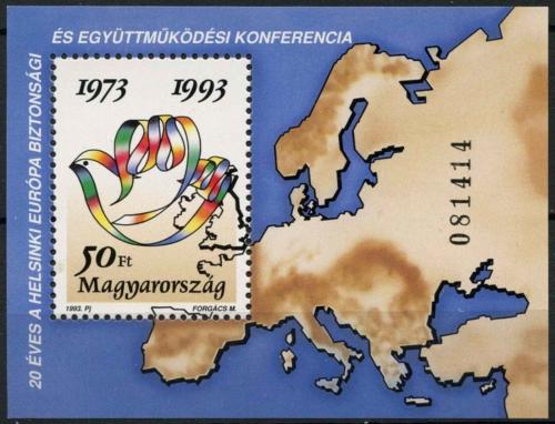 Poštová známka Maïarsko 1993 Konference o bezpeènosti v Evropì Mi# Block 226