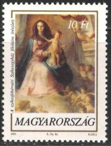 Poštová známka Maïarsko 1993 Vianoce, umenie, Vinzenz Fischer Mi# 4269