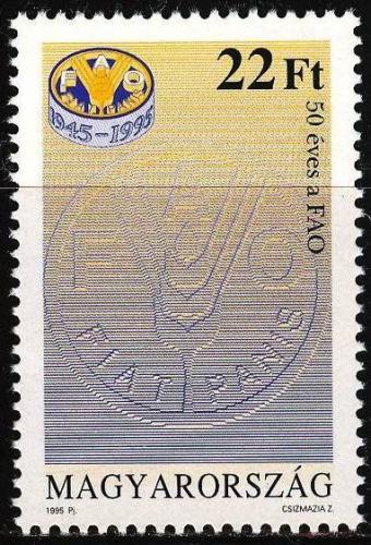 Poštová známka Maïarsko 1995 FAO, 50. výroèie Mi# 4340