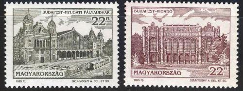 Poštové známky Maïarsko 1995 Turistické zaujímavosti v Budapešti Mi# 4362-63
