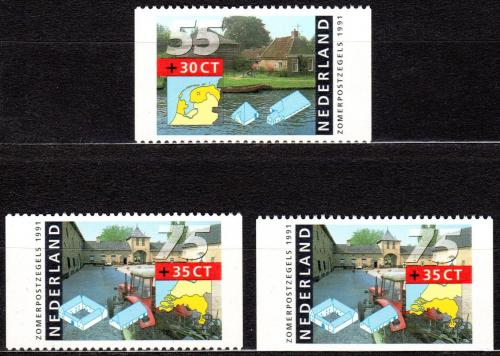 Potov znmky Holandsko 1991 Selsk dvory Mi# 1403C, 1405 A,C Kat 5.50