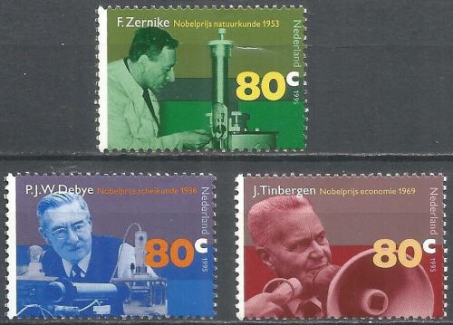 Poštové známky Holandsko 1995 Nositelé Nobelovy ceny Mi# 1553-55