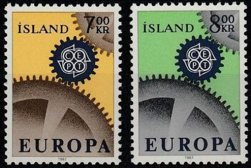 Poštové známky Island 1967 Európa CEPT Mi# 409-10