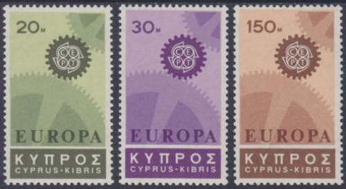 Poštové známky Cyprus 1967 Európa CEPT Mi# 292-94