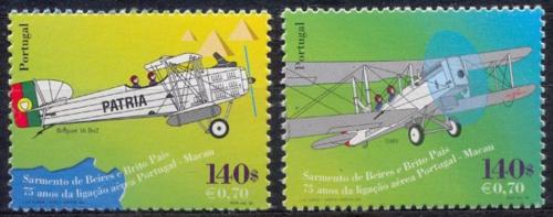 Poštové známky Portugalsko 1999 Lietadla Mi# 2333-34