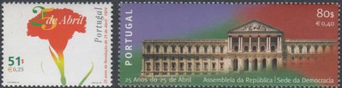 Poštové známky Portugalsko 1999 Karafiátová revolúcia, 25. výroèie Mi# 2335-36