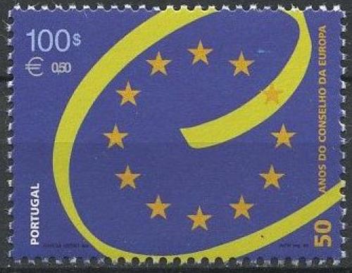 Poštová známka Portugalsko 1999 Evropská rada, 50. výroèie Mi# 2337