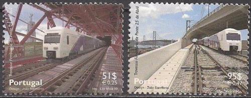 Poštové známky Portugalsko 1999 Lokomotívy Mi# 2358-59