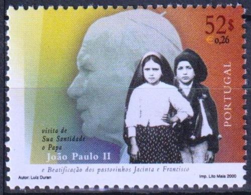 Poštová známka Portugalsko 2000 Návštìva papeže Jana Pavla II. Mi# 2431
