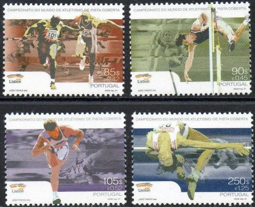 Poštové známky Portugalsko 2001 MS v lehké atletice Mi# 2477-80