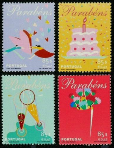 Poštové známky Portugalsko 2001 Pozdravy Mi# 2504-07