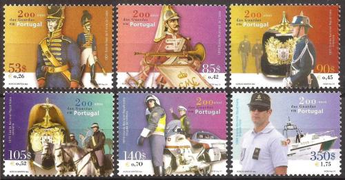 Poštové známky Portugalsko 2001 Policie, 200. výroèie Mi# 2549-54