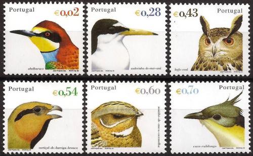 Poštové známky Portugalsko 2002 Vtáci Mi# 2567-72