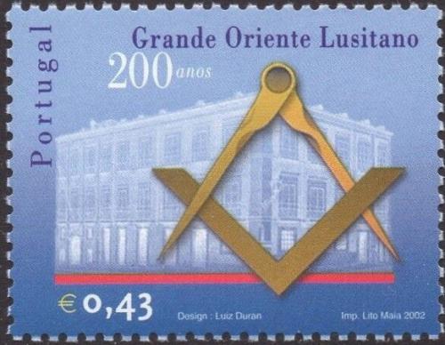 Poštová známka Portugalsko 2002 Grande Oriente Lusitano, 200. výroèie Mi# 2594