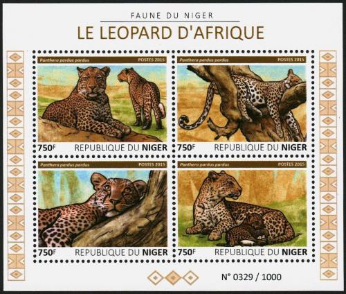 Poštové známky Niger 2015 Levharti Mi# 3831-34 Kat 12€