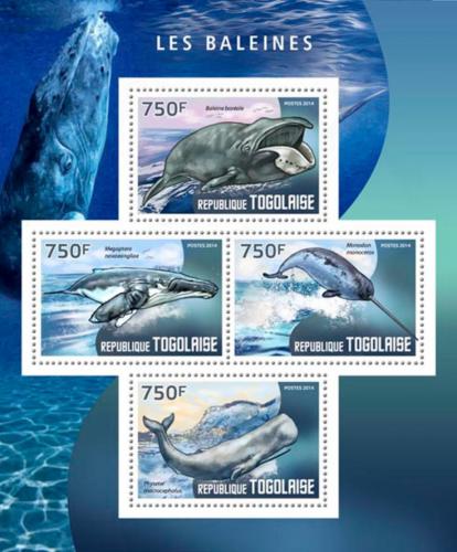 Poštové známky Togo 2014 Ve¾ryby Mi# 6021-24 Kat 12€