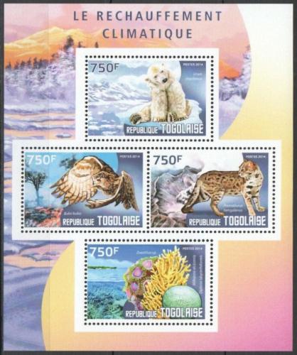 Poštové známky Togo 2014 Globální oteplování Mi# 6036-39 Kat 12€