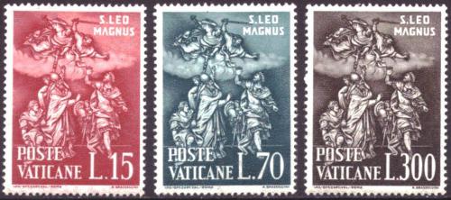 Poštové známky Vatikán 1961 Papež Lev I. Mi# 366-68