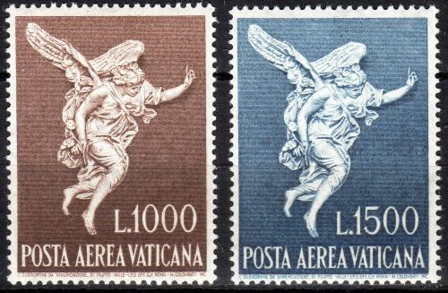 Poštové známky Vatikán 1962 Socha archandìla Gabriela Mi# 391-92