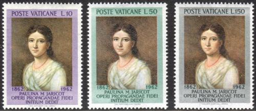 Poštové známky Vatikán 1962 Blahoslavená Pauline Marie Jaricot Mi# 405-07