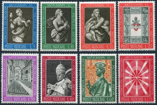 Poštové známky Vatikán 1962 Druhý ekumenický vatikánský koncil Mi# 412-19