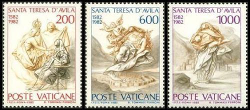 Poštové známky Vatikán 1982 Svätá Tereza z Ávily Mi# 808-10