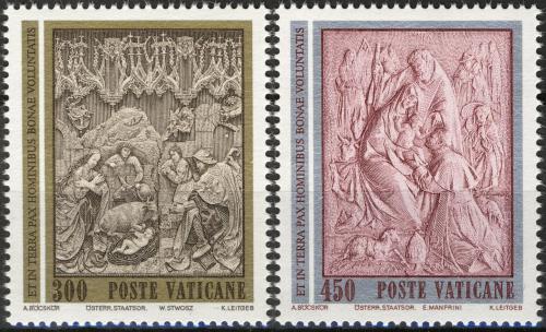 Poštovní známky Vatikán 1982 Vánoce, narození Krista Mi# 814-15
