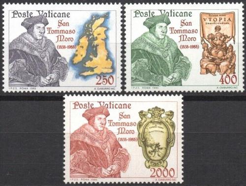 Poštové známky Vatikán 1985 Svätý Thomas More Mi# 870-72