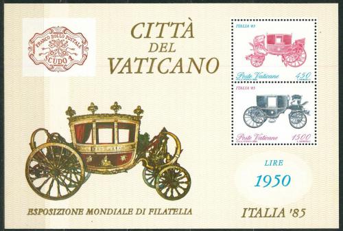Poštové známky Vatikán 1985 Dostavníky Mi# Block 8