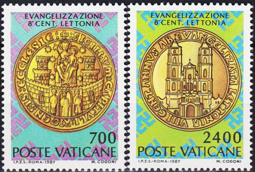 Poštové známky Vatikán 1987 Christianizace Lotyšska, 800. výroèie Mi# 911-12
