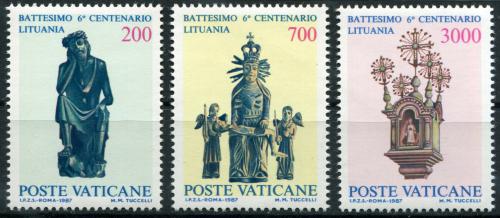 Poštové známky Vatikán 1987 Christianizace Litvy, 600. výroèie Mi# 913-15