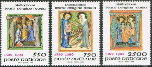 Poštové známky Vatikán 1989 Navštívení Panny Marie Mi# 973-75