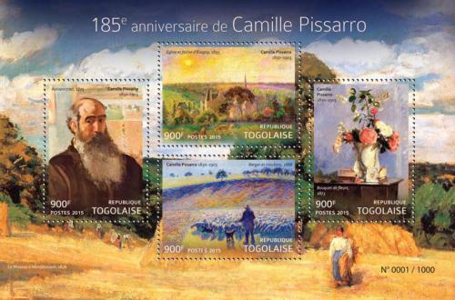 Poštové známky Togo 2015 Umenie, Camille Pissarro Mi# 6917-20 Kat 14€