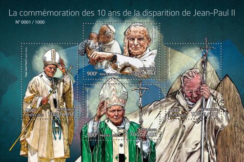 Poštové známky Togo 2015 Papež Jan Pavel II. Mi# 6937-40 Kat 14€