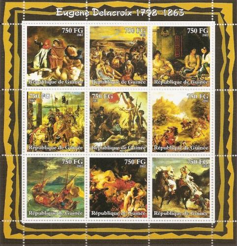Poštovní známky Guinea 2002 Umìní, Eugène Delacroix Mi# 3916-24 Kat 11€