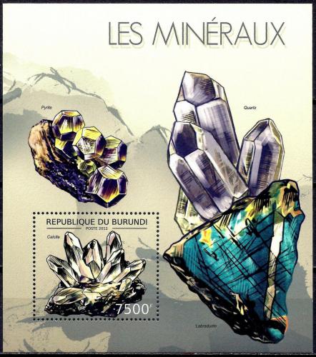 Poštová známka Burundi 2012 Minerály Mi# Block 271 Kat 9€