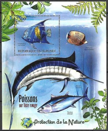 Poštovní známka Burundi 2012 Ryby Mi# Block 233 Kat 9€