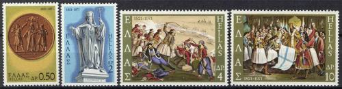 Poštové známky Grécko 1971 Národní povstání Mi# 1062-65