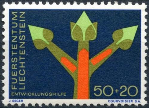 Poštová známka Lichtenštajnsko 1967 Rozvojová pomoc Mi# 485